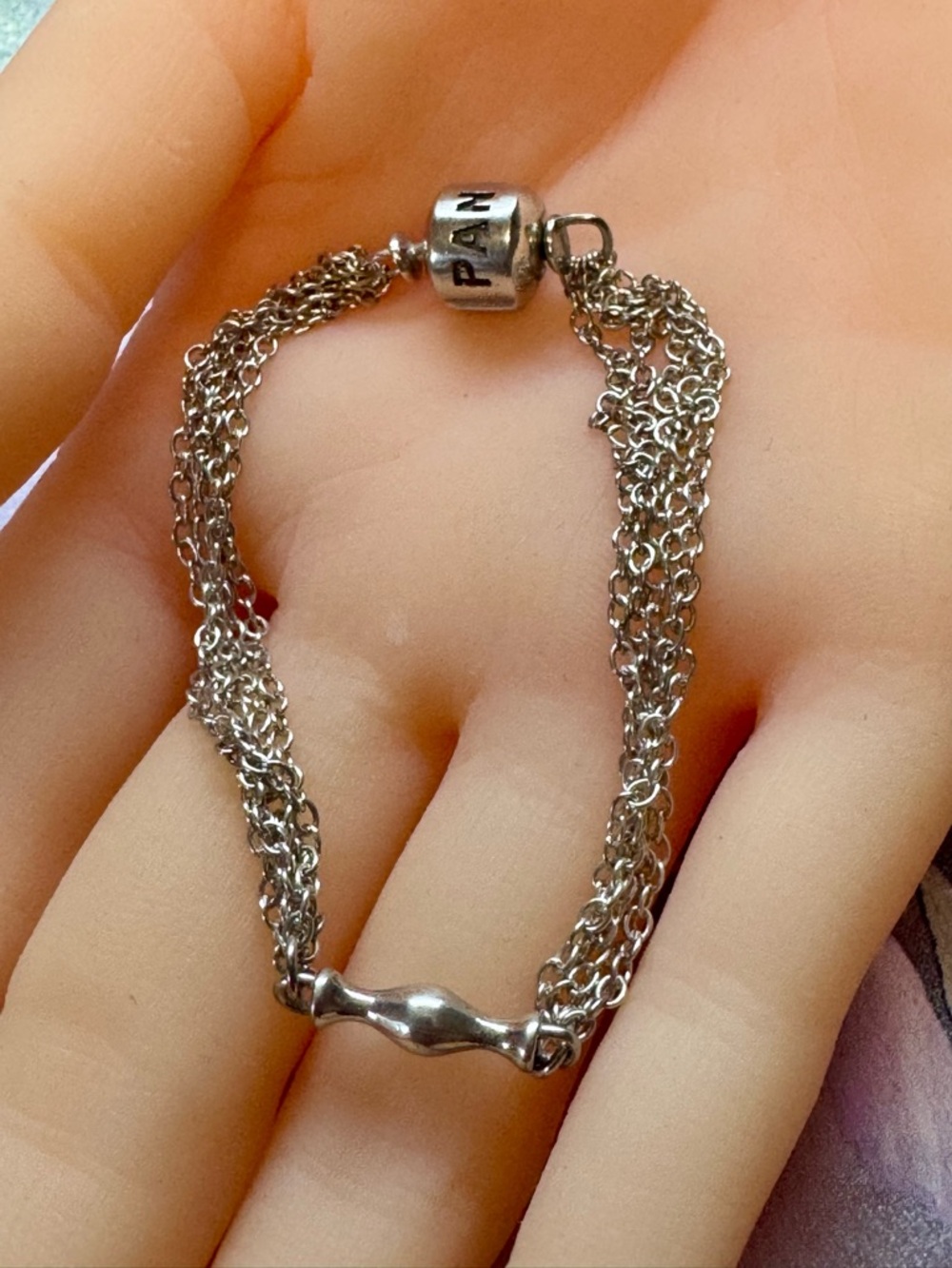 Pandora Silver Multi-Strand Chain Bracelet - Silver